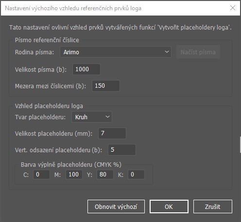 Nastavení placeholderů